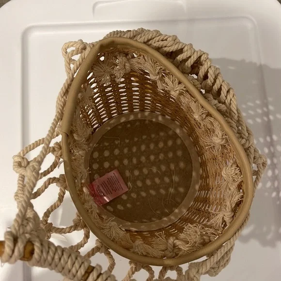 Aqua Bag NWT handbag with Bamboo/ Macrame natural materials - Picture 6 of 7